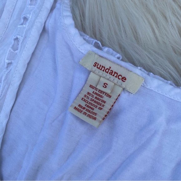 Sundance White Layered Ladder Eyelet Dress Embroidered small - Picture 2 of 6